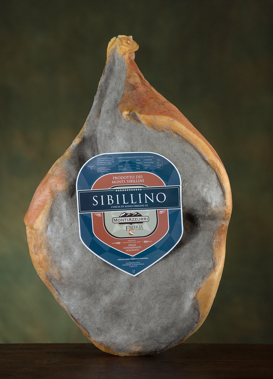 coscia di suino sibillino prosciuttificio monti azzurri