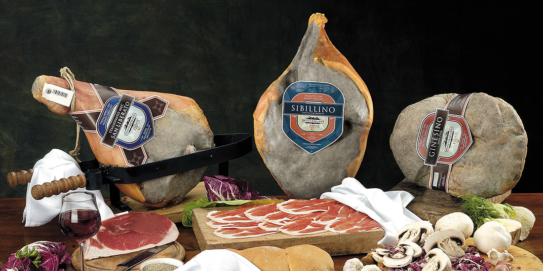 prosciutti crudi Monti Azzurri Faleria